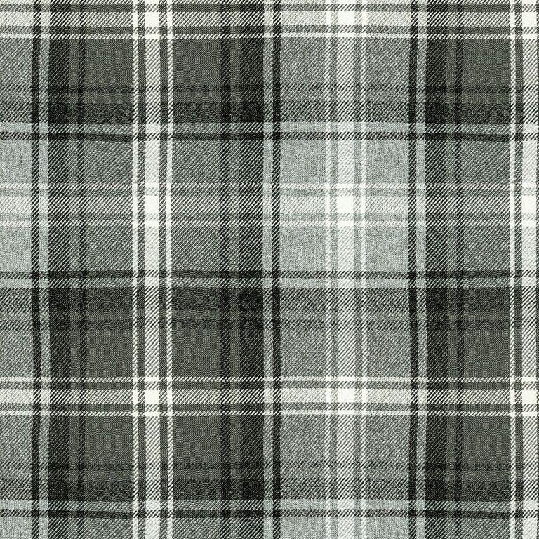 Angus Charcoal Grey Tartan Curtains