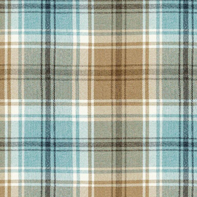 Angus Duck Egg Blue Tartan Curtains