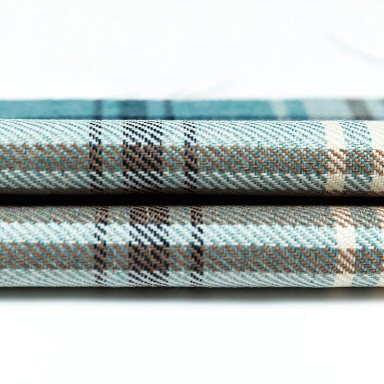 Angus Duck Egg Blue Tartan Curtains