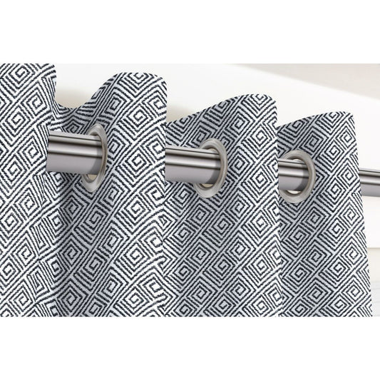 Acapulco Black + White Curtains