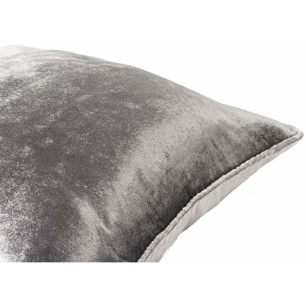 McAlister Textiles Charcoal Grey Crushed Velvet Cushions Cushions and Covers 